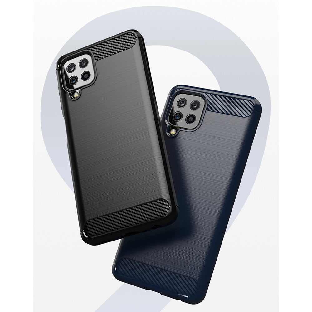TPU dėklas Samsung Galaxy A22 4G – juodas, Carbon -- Samsung Galaxy A22