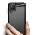TPU dėklas Samsung Galaxy A22 4G – juodas, Carbon -- Samsung Galaxy A22