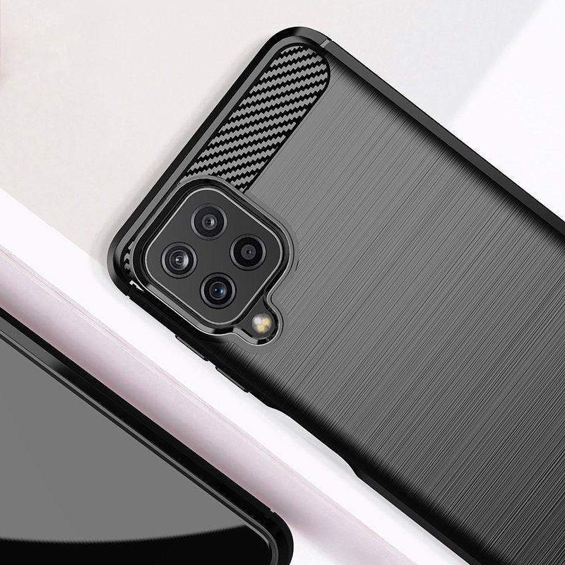 TPU dėklas Samsung Galaxy A22 4G – juodas, Carbon -- Samsung Galaxy A22