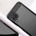 TPU dėklas Samsung Galaxy A22 4G – juodas, Carbon -- Samsung Galaxy A22