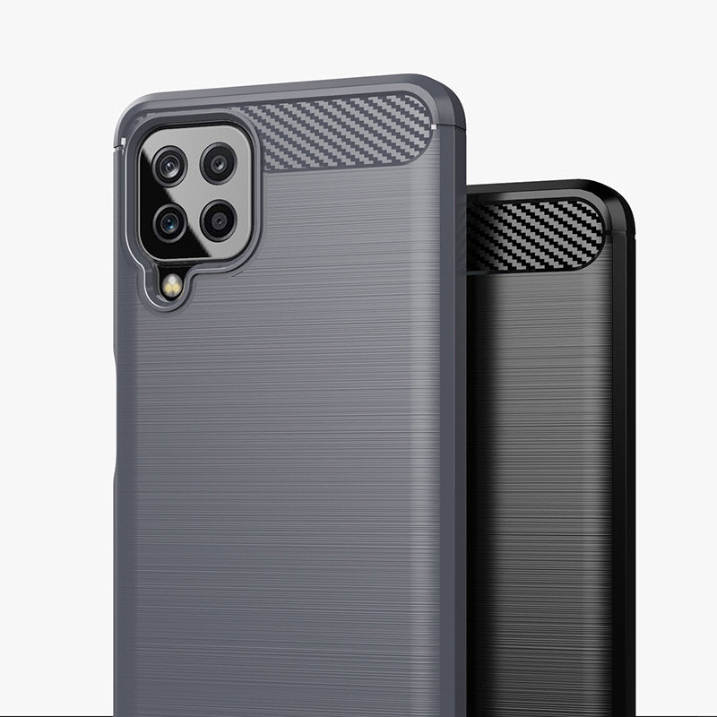 TPU dėklas Samsung Galaxy A22 4G – juodas, Carbon -- Samsung Galaxy A22