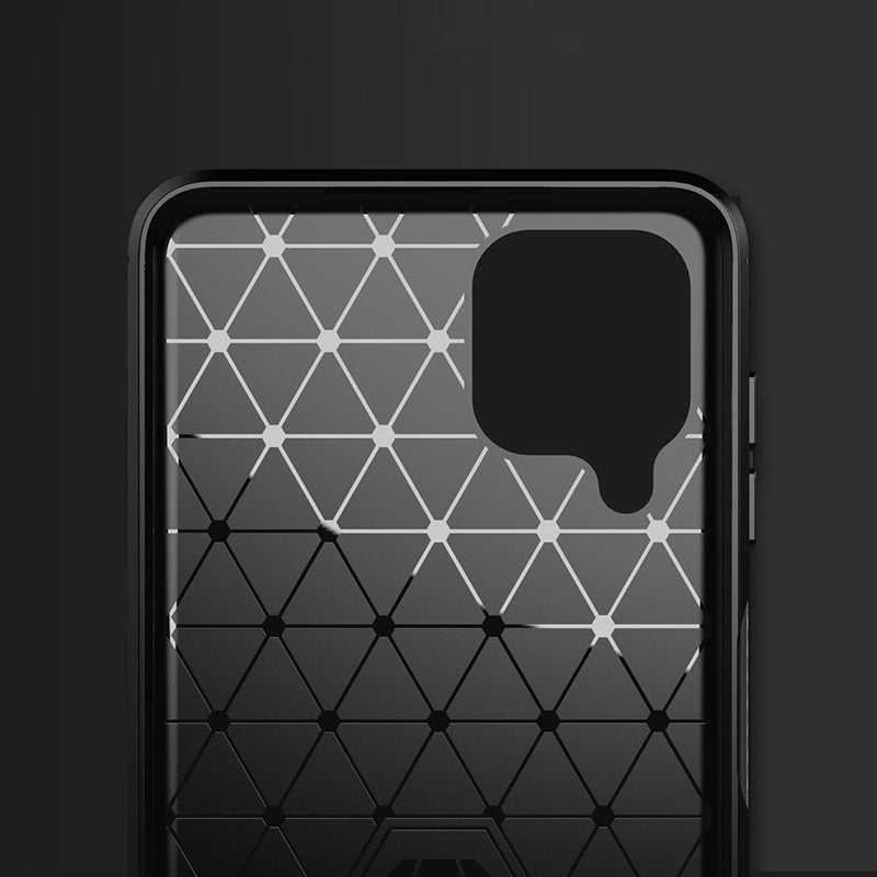 TPU dėklas Samsung Galaxy A22 4G – juodas, Carbon -- Samsung Galaxy A22