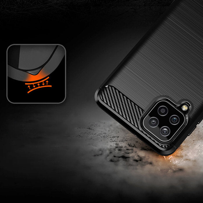 TPU dėklas Samsung Galaxy A22 4G – juodas, Carbon -- Samsung Galaxy A22