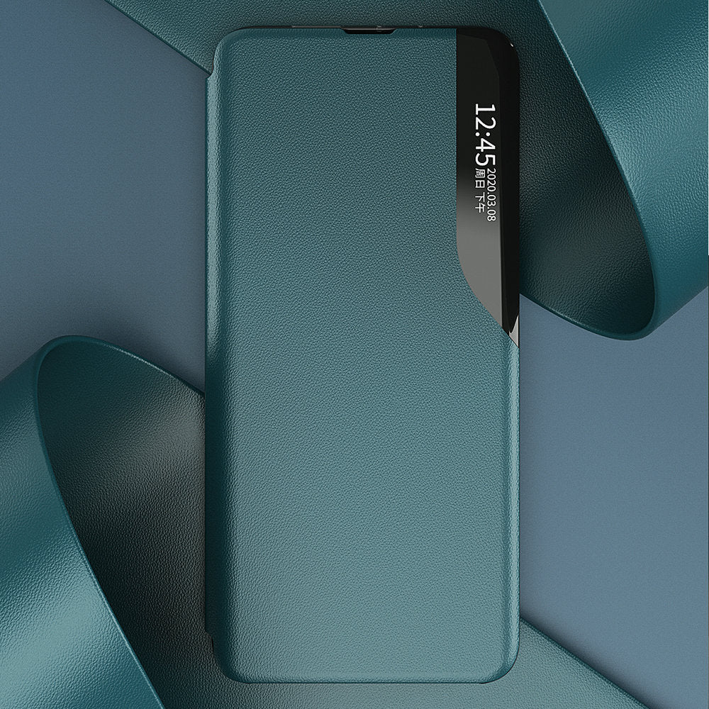 Eco Leather View Case dėklas Galaxy A22 4G – raudonas -- Samsung Galaxy A22