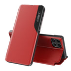 Eco Leather View Case dėklas Galaxy A22 4G – raudonas -- Samsung Galaxy A22