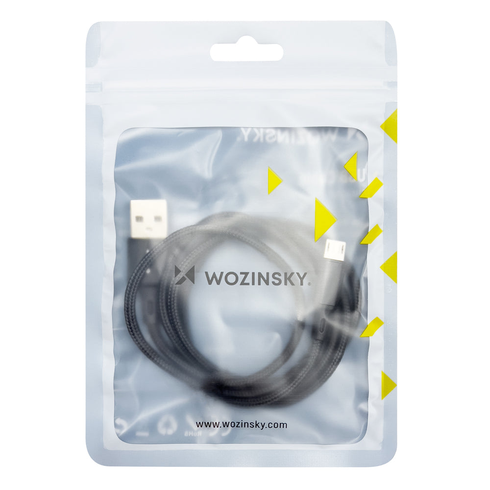 Wozinsky laidas USB - microUSB 2,4A 1m juodas (WUC-M1B)