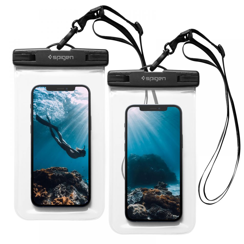 Spigen Aqua Shield A601 IPX8 dėklas – 2 vnt., skaidrus -- Cell phone cases and covers