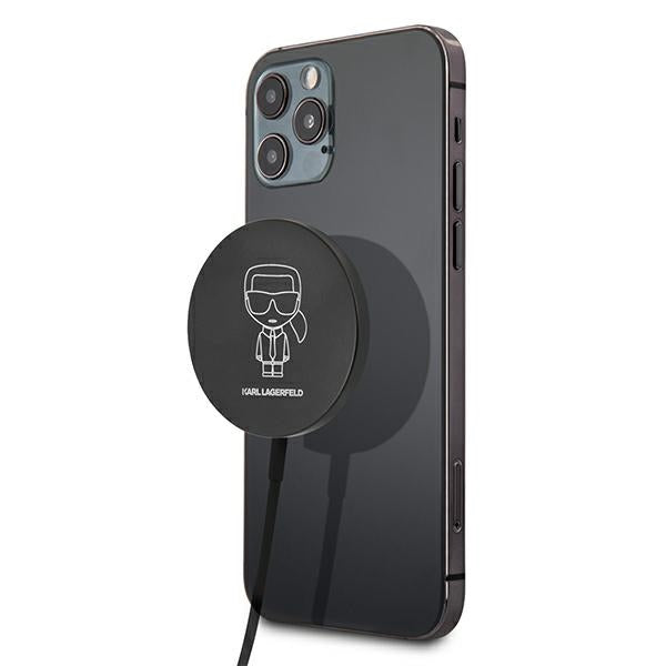 Karl Lagerfeldas 15W Wirreless Charger with MagSafe - Black -- Cell phone cases and covers