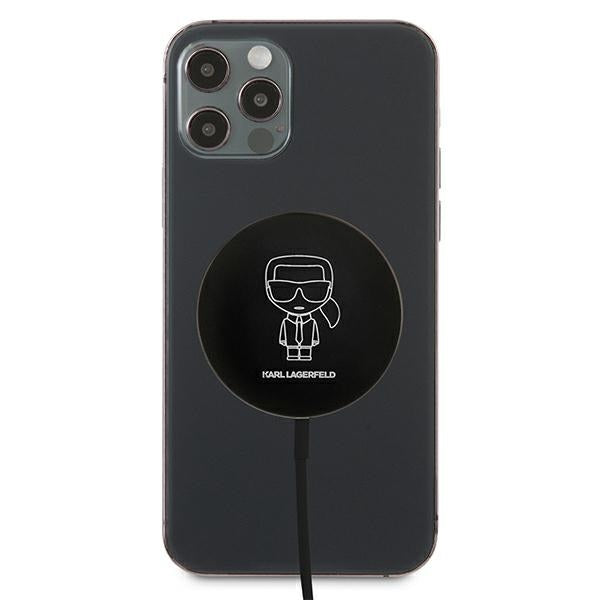 Karl Lagerfeldas 15W Wirreless Charger with MagSafe - Black -- Cell phone cases and covers