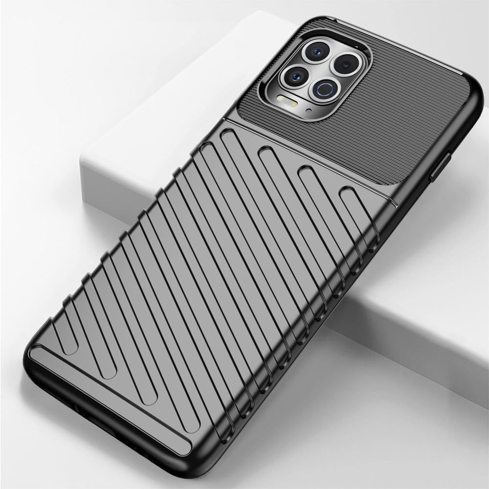 Thunder Case Flexible Tough Rugged Cover TPU Case, skirta Motorola Moto G100 / Edge S black -- Motorola Moto G100