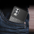 Thunder Case Flexible Tough Rugged Cover TPU Case, skirta Motorola Moto G100 / Edge S black -- Motorola Moto G100