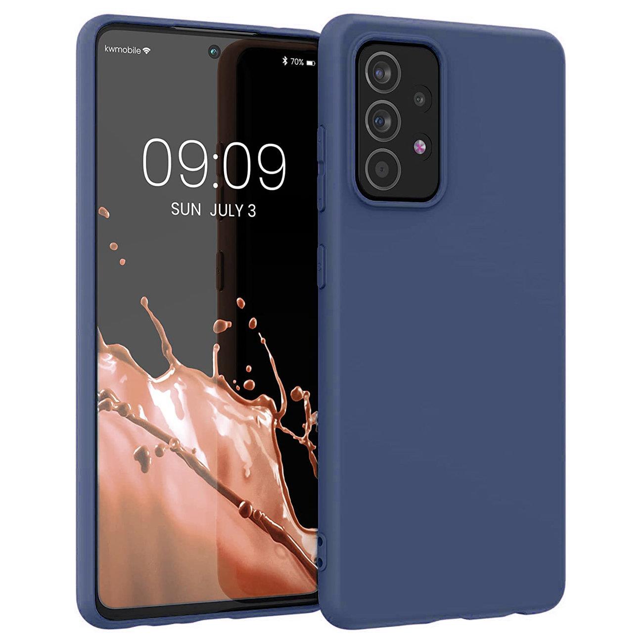 Silikoninis dėklas Samsung Galaxy A22 4G – mėlynas -- Samsung Galaxy A22