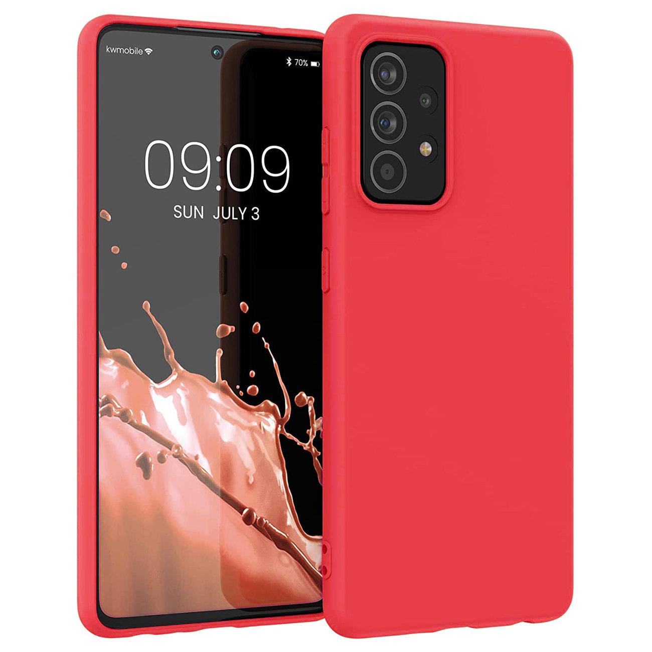 Silikoninis dėklas Samsung Galaxy A22 4G – raudonas -- Samsung Galaxy A22