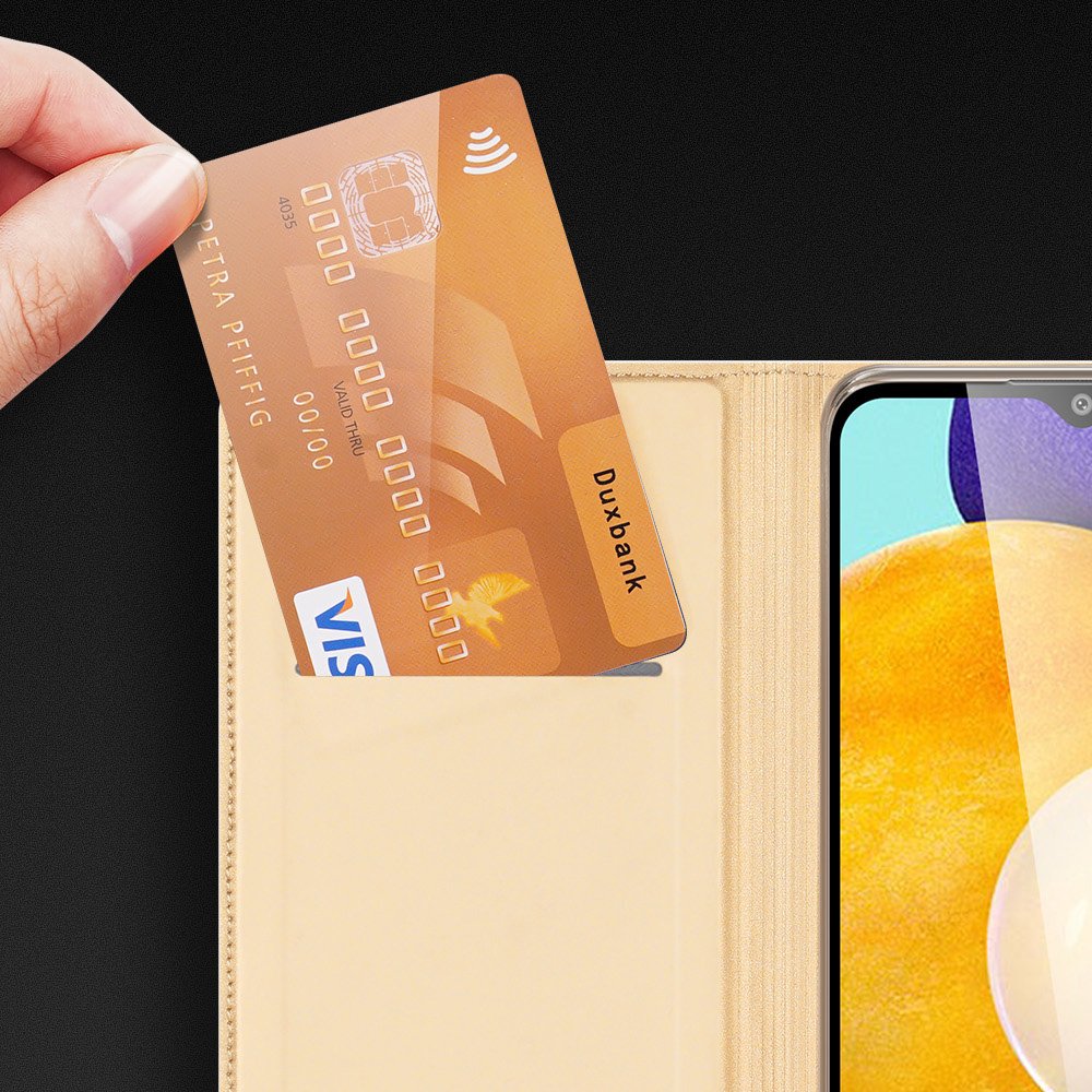 Dux Ducis Skin Pro atverčiamas dėklas Samsung Galaxy A03s – rožinis -- Samsung Galaxy A03s