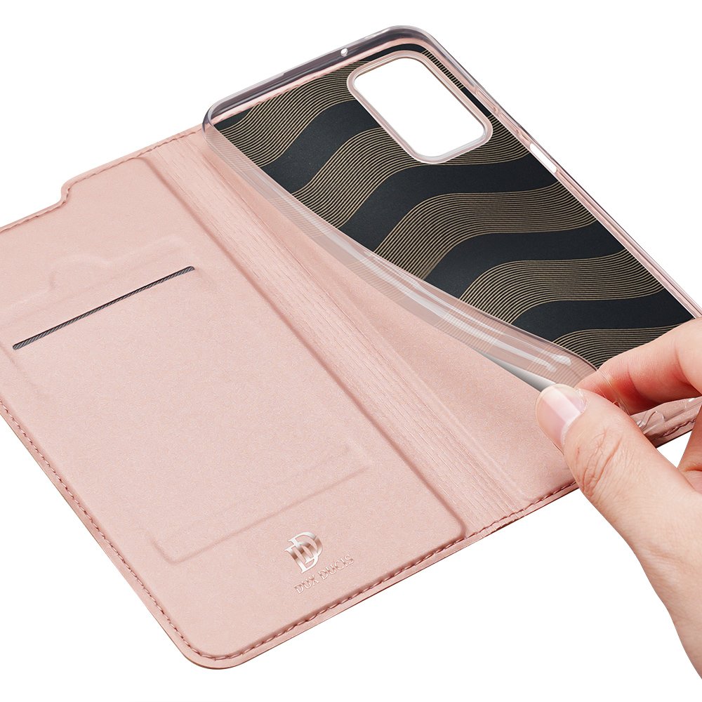 Dux Ducis Skin Pro atverčiamas dėklas Samsung Galaxy A03s – rožinis -- Samsung Galaxy A03s