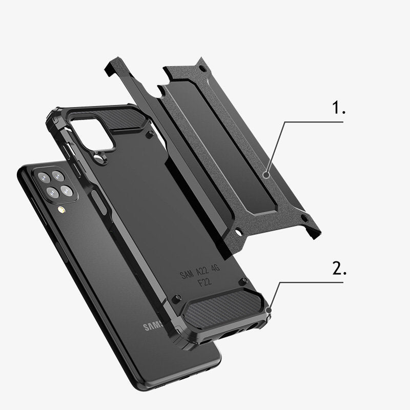 Hybrid Armor dėklas Samsung Galaxy A22 4G – mėlynas -- Samsung Galaxy A22