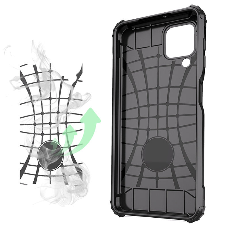 „Hybrid Armor“ dėklas Samsung Galaxy A22 4G – sidabrinis -- Samsung Galaxy A22
