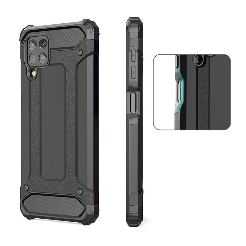 „Hybrid Armor“ dėklas Samsung Galaxy A22 4G – sidabrinis -- Samsung Galaxy A22