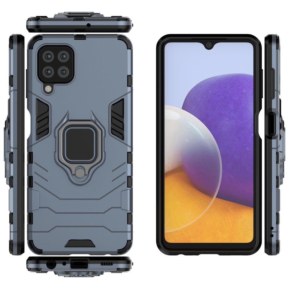 Ring Armor dėklas Samsung Galaxy A22 4G – mėlynas -- Samsung Galaxy A22
