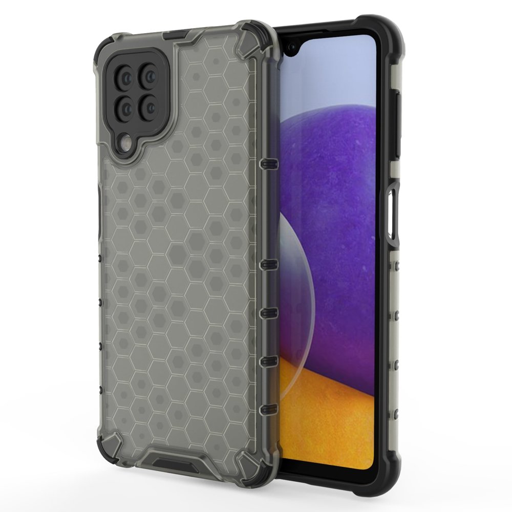 Korėtas dėklas Samsung Galaxy A22 4G – juodas -- Samsung Galaxy A22