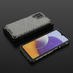 Korėtas dėklas Samsung Galaxy A22 4G – juodas -- Samsung Galaxy A22
