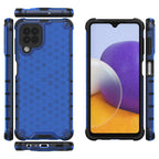 Korėto rašto dėklas Samsung Galaxy A22 4G – mėlynas -- Samsung Galaxy A22
