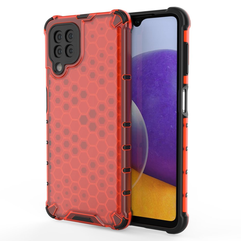 Honeycomb dėklas Samsung Galaxy A22 4G – raudonas -- Samsung Galaxy A22