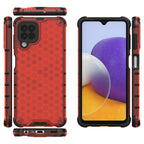 Honeycomb dėklas Samsung Galaxy A22 4G – raudonas -- Samsung Galaxy A22