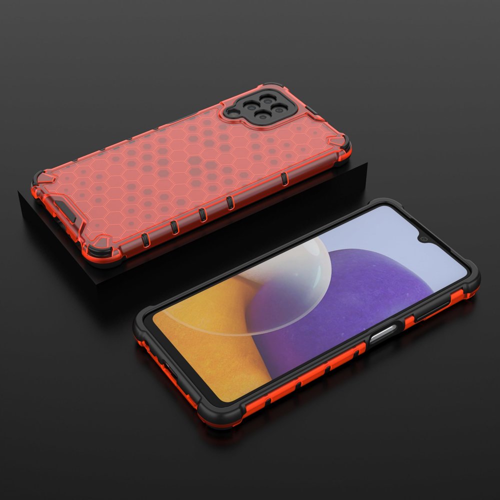 Honeycomb dėklas Samsung Galaxy A22 4G – raudonas -- Samsung Galaxy A22