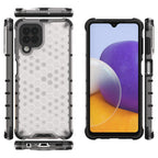 Skaidrus „Honeycomb“ dėklas Samsung Galaxy A22 4G -- Samsung Galaxy A22