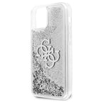 Guess dėklas iPhone 12 Pro Max – sidabrinis Liquid Glitter -- iPhone 12 Pro Max