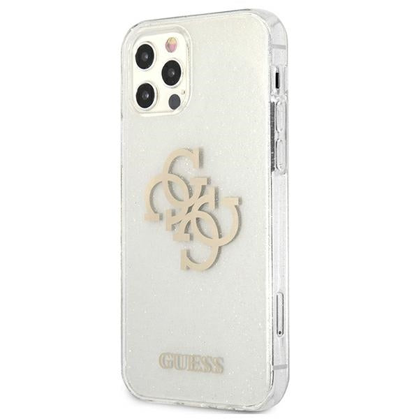 Guess skaidrus dėklas iPhone 12 Pro Max – Glitter 4G -- iPhone 12 Pro Max