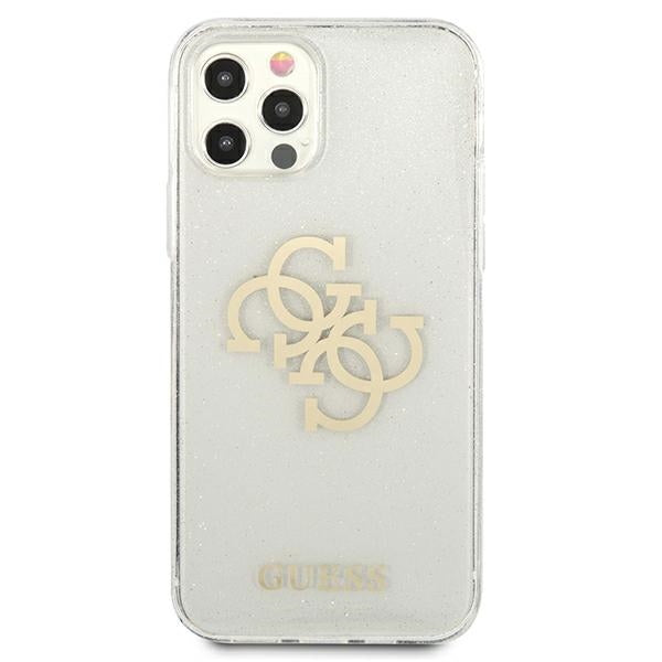 Guess skaidrus dėklas iPhone 12 Pro Max – Glitter 4G -- iPhone 12 Pro Max