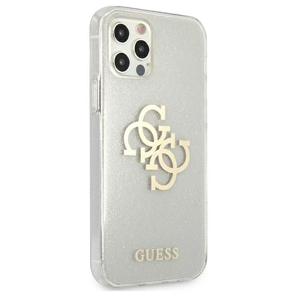 Guess skaidrus dėklas iPhone 12 Pro Max – Glitter 4G -- iPhone 12 Pro Max