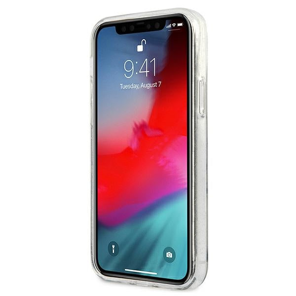 Guess skaidrus dėklas iPhone 12 Pro Max – Glitter 4G -- iPhone 12 Pro Max