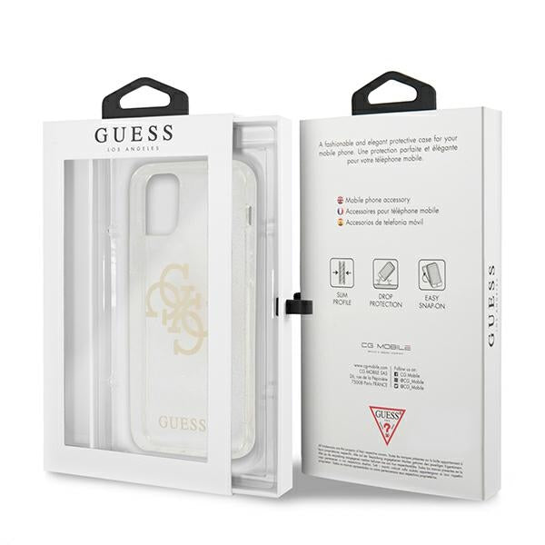 Guess skaidrus dėklas iPhone 12 Pro Max – Glitter 4G -- iPhone 12 Pro Max