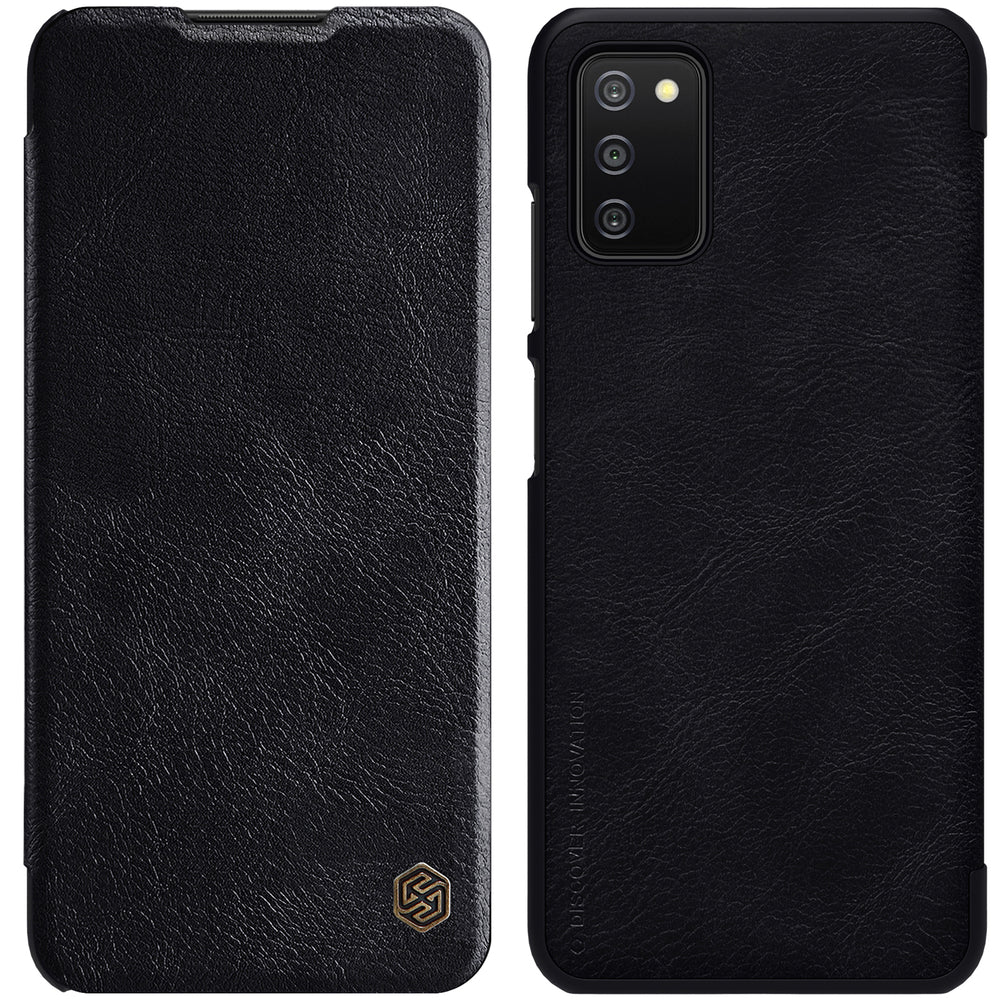 Nillkin Qin odinis dėklas Samsung Galaxy A03s – juodas -- Samsung Galaxy A03s