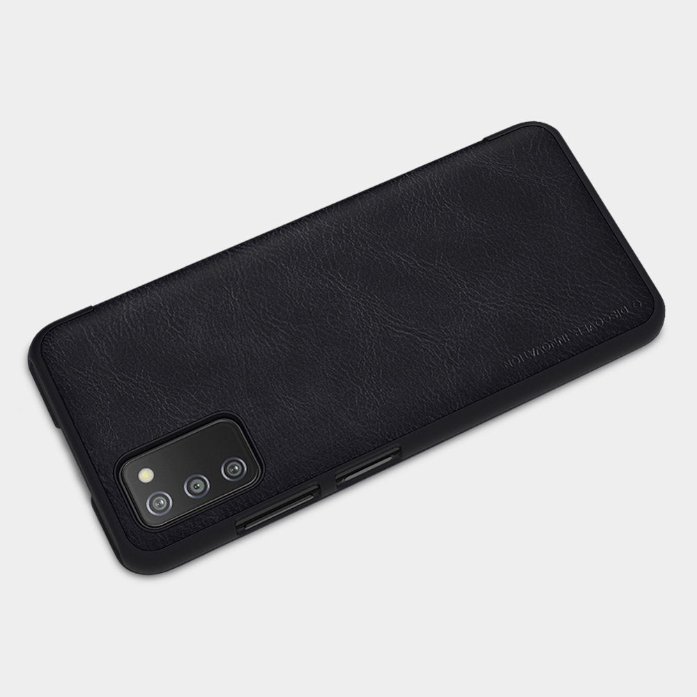 Nillkin Qin odinis dėklas Samsung Galaxy A03s – juodas -- Samsung Galaxy A03s