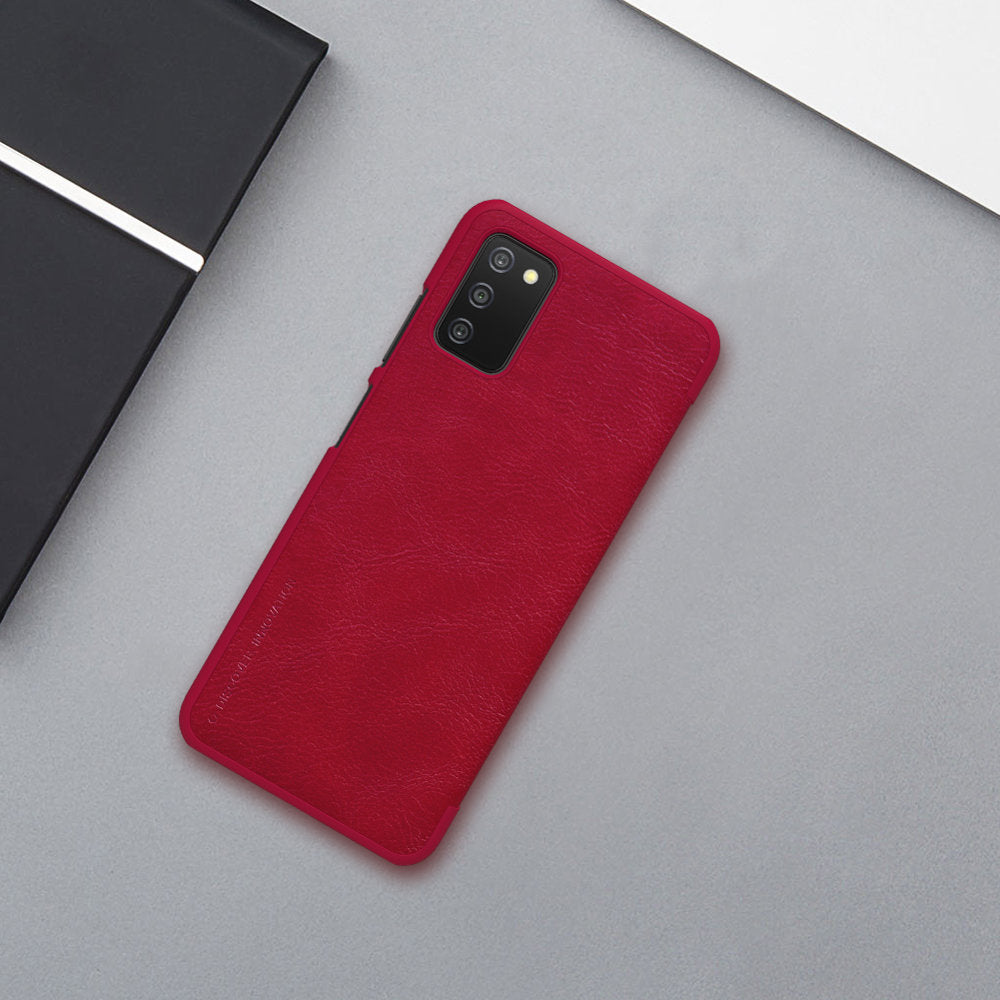 Nillkin Qin odinis dėklas Samsung Galaxy A03s – juodas -- Samsung Galaxy A03s