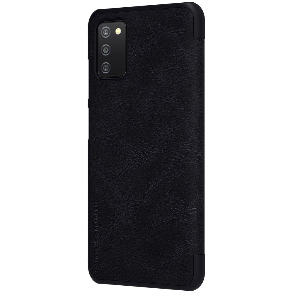 Nillkin Qin odinis dėklas Samsung Galaxy A03s – juodas -- Samsung Galaxy A03s