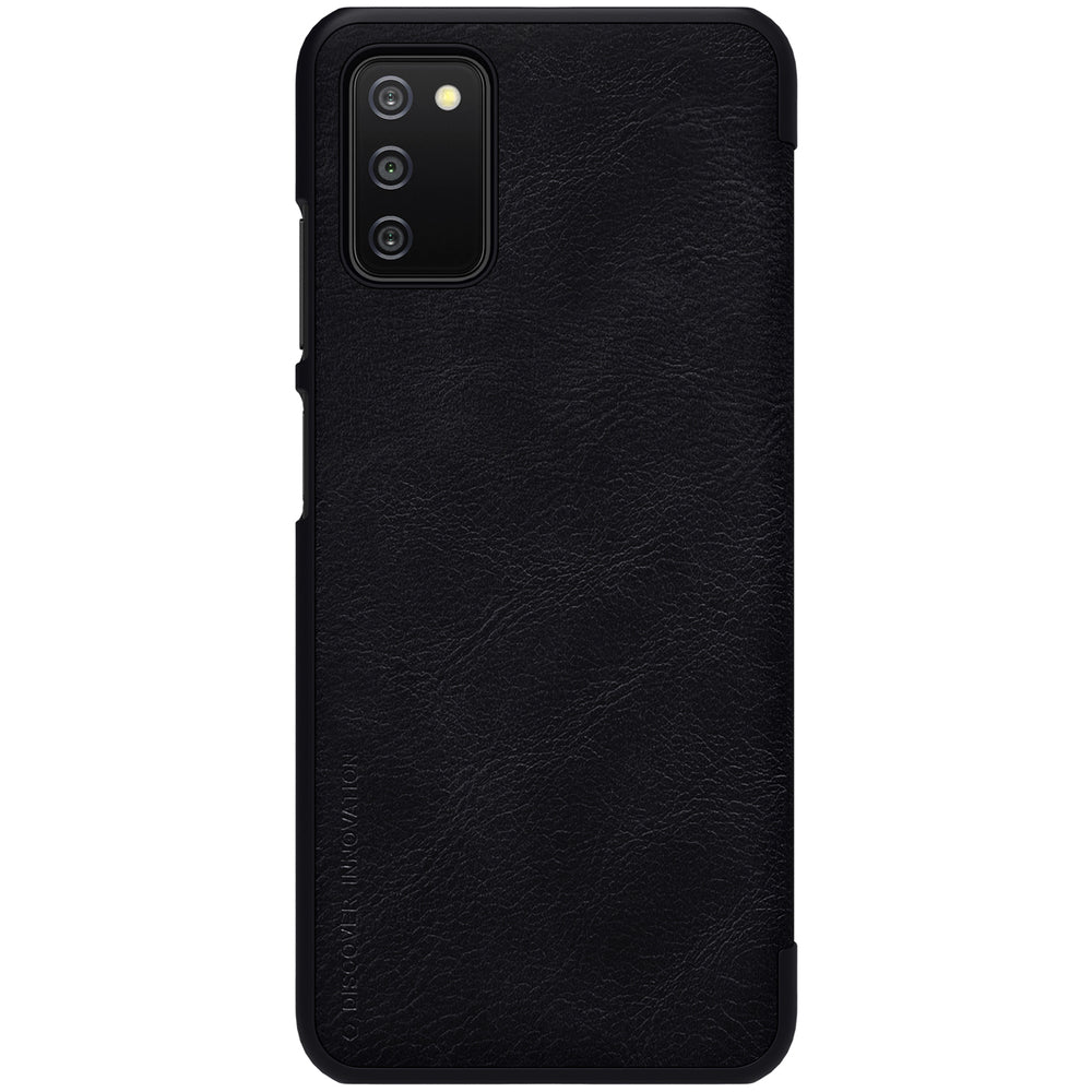 Nillkin Qin odinis dėklas Samsung Galaxy A03s – juodas -- Samsung Galaxy A03s