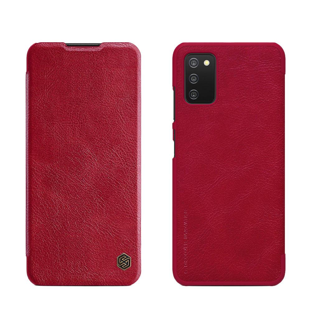 Nillkin Qin atverčiamas dėklas Galaxy A03s – raudonas -- Samsung Galaxy A03s
