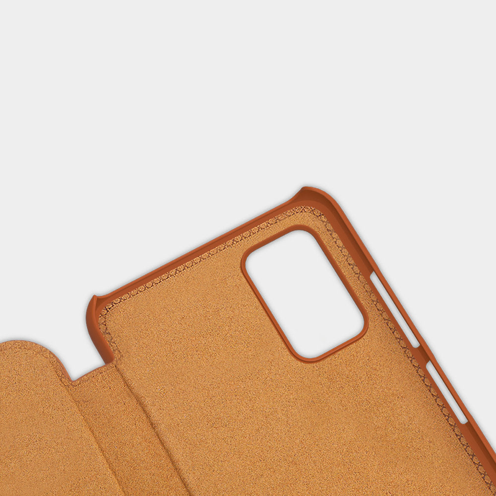 Nillkin Qin atverčiamas dėklas Galaxy A03s – raudonas -- Samsung Galaxy A03s