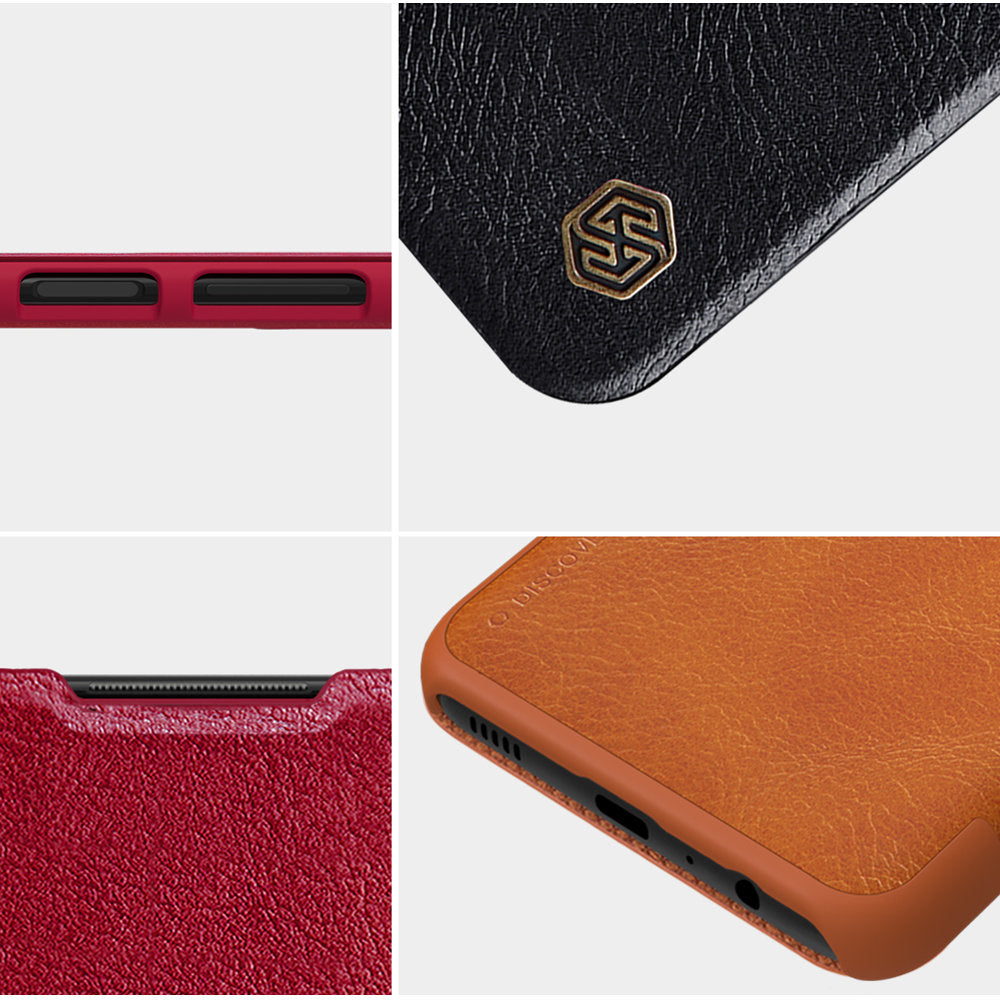 Nillkin Qin atverčiamas dėklas Galaxy A03s – raudonas -- Samsung Galaxy A03s