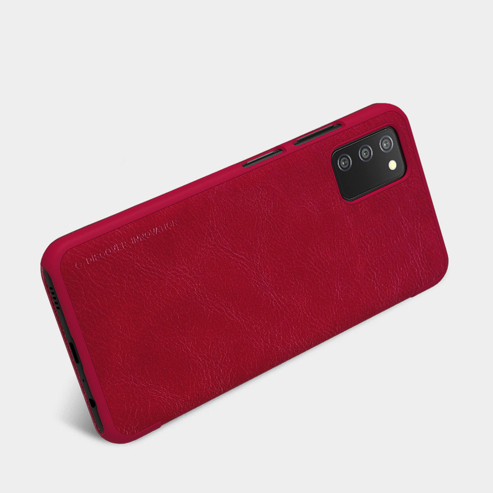 Nillkin Qin atverčiamas dėklas Galaxy A03s – raudonas -- Samsung Galaxy A03s