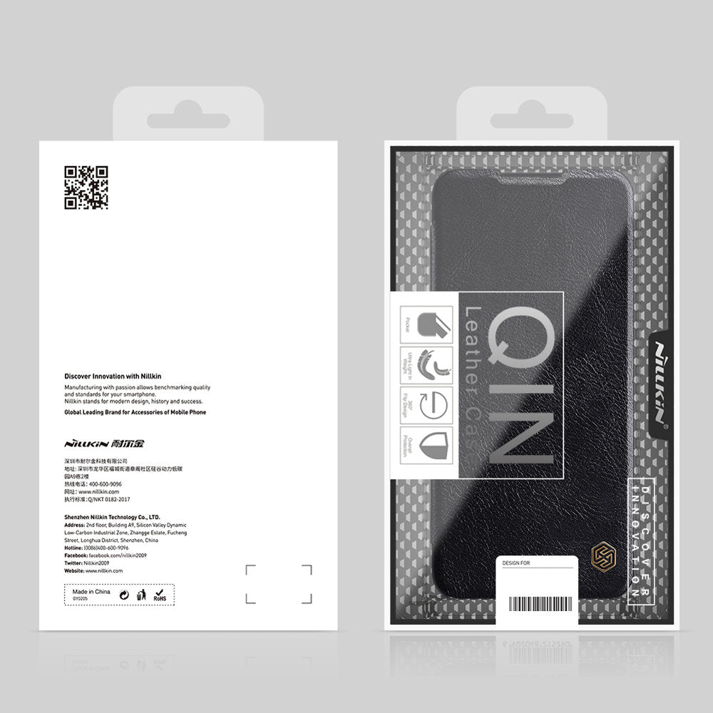 Nillkin Qin atverčiamas dėklas Galaxy A03s – raudonas -- Samsung Galaxy A03s