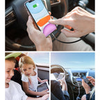Joyroom automobilinis įkroviklis 2xPD + 2xQC3.0 72W 1.5m juodas (JR-CL05)