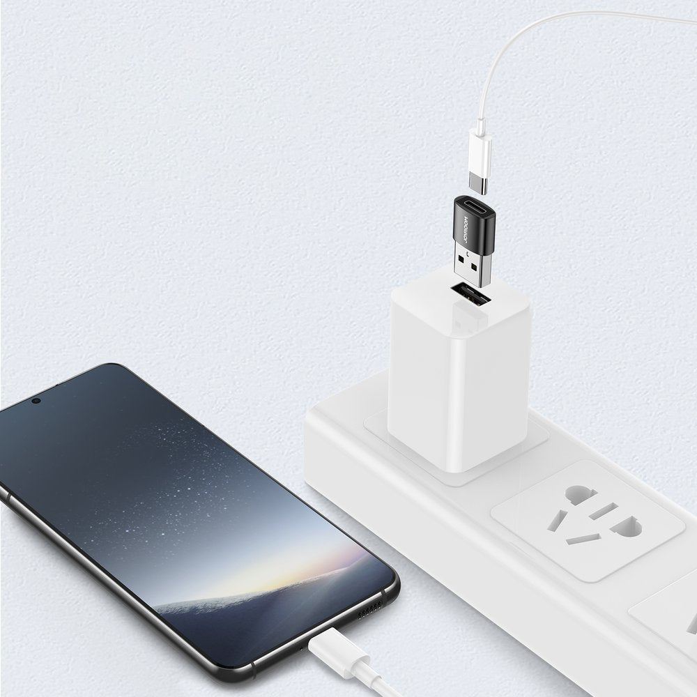 Joyroom adapteris iš USB Type C (female) į USB (male) 2 vnt. juodas (S-H152 Black)