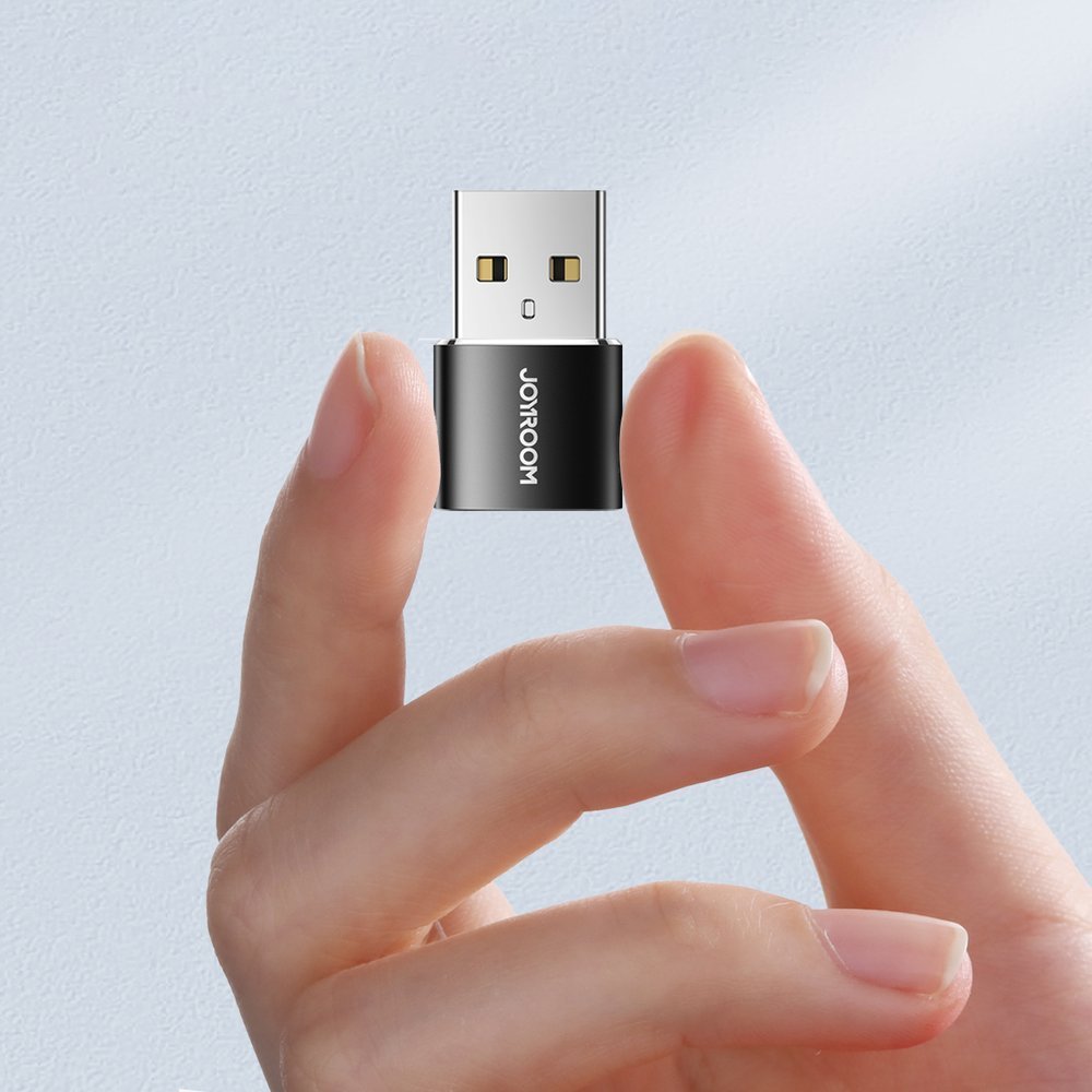 Joyroom adapteris iš USB Type C (female) į USB (male) 2 vnt. juodas (S-H152 Black)
