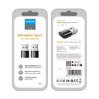 Joyroom adapteris iš USB Type C (female) į USB (male) 2 vnt. juodas (S-H152 Black)
